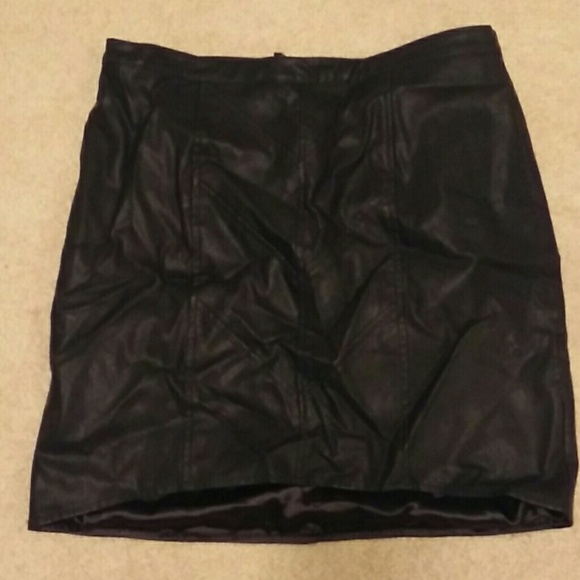 Black leather skirt from Minkpink