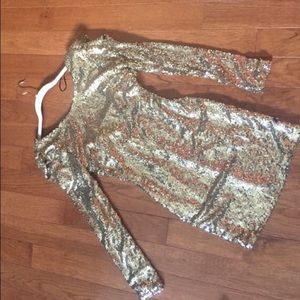 Glamorous Gold Sequin Dress