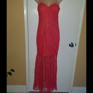 Red maxi dress