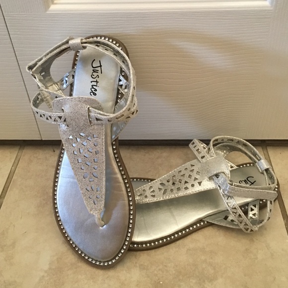 Silver Justice Sandals