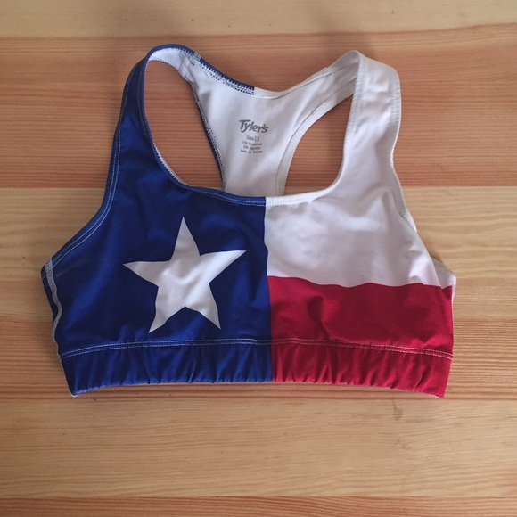 Texas flag sports bra