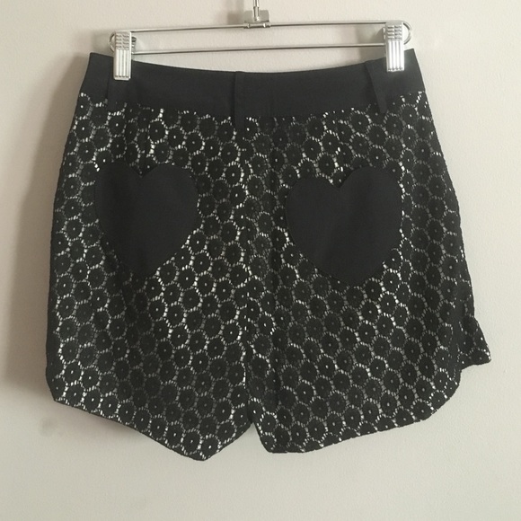 Lacey shorts with heart shaped back pockets
