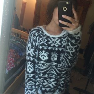fuzzy sweater