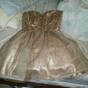 Gold Homecoming Dress