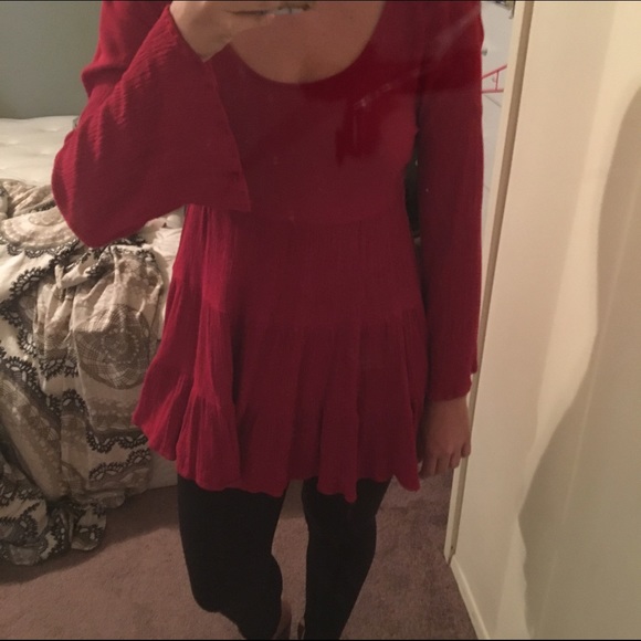 Boho open back ruffle top - Picture 3 of 4