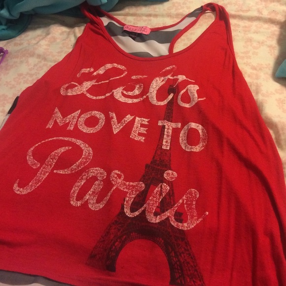 Paris tank silk striped back