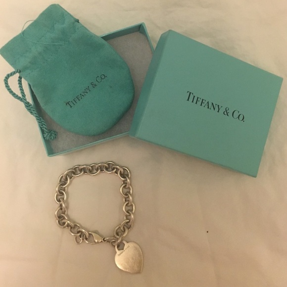 Tiffany & Co heart charm bracelet