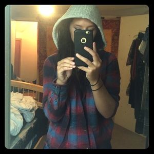 hooded flannel