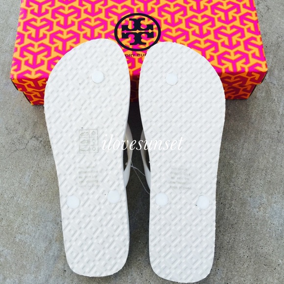 {Tory Burch} White Paisley Flip-flops - Picture 3 of 3