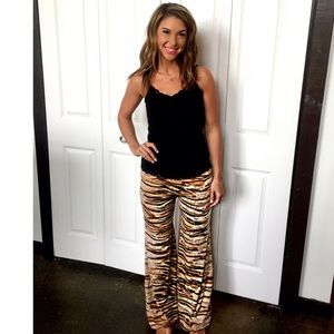 Tiger Stripe Sleek Flare Pants