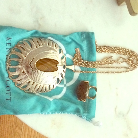 Kendra scott ring and long necklace