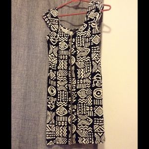 Black and white Aztec dress