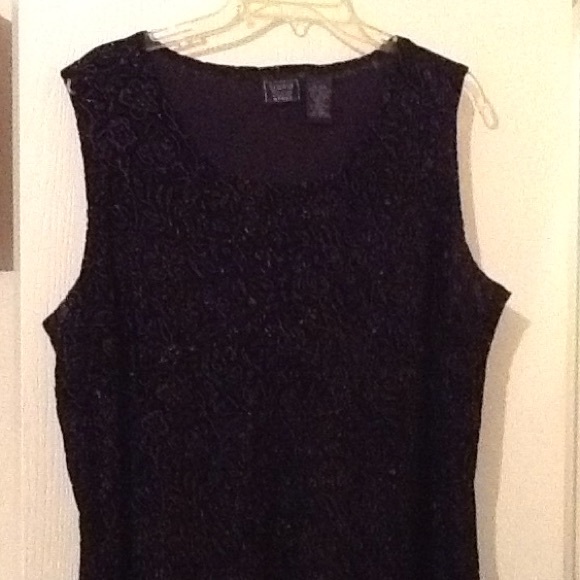 Black sleeveless top