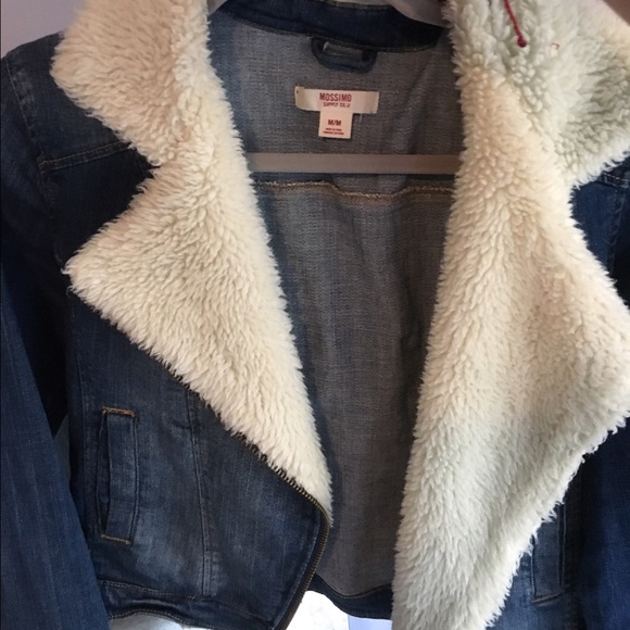 NWOT Faux Fur Jean Jacket