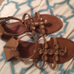 Brown gladiator sandals