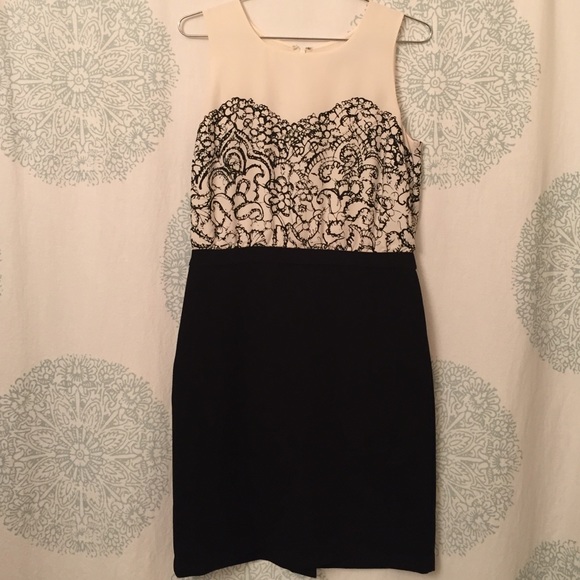 Black and white pencil dress