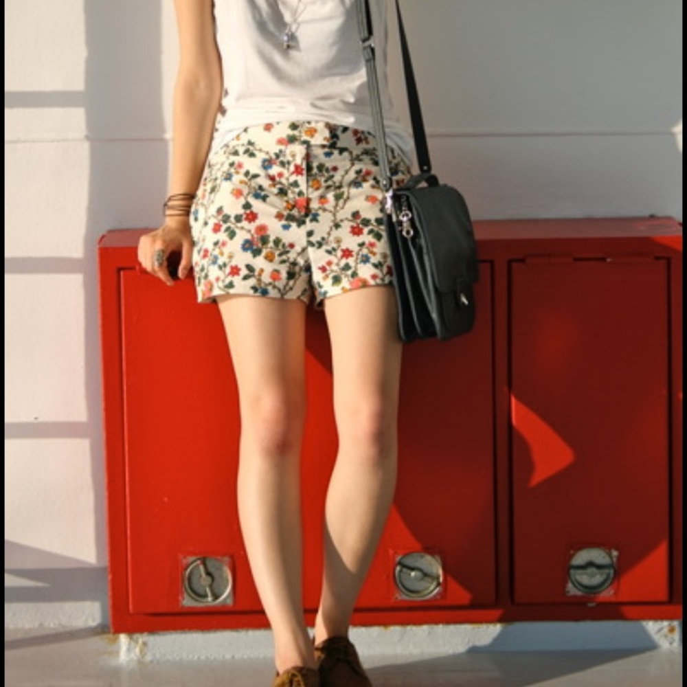 COS High Rise Floral Shorts