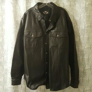 😎Sale😎Men's Harley Davidson leather shirt
