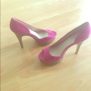 Pink Suede Heels