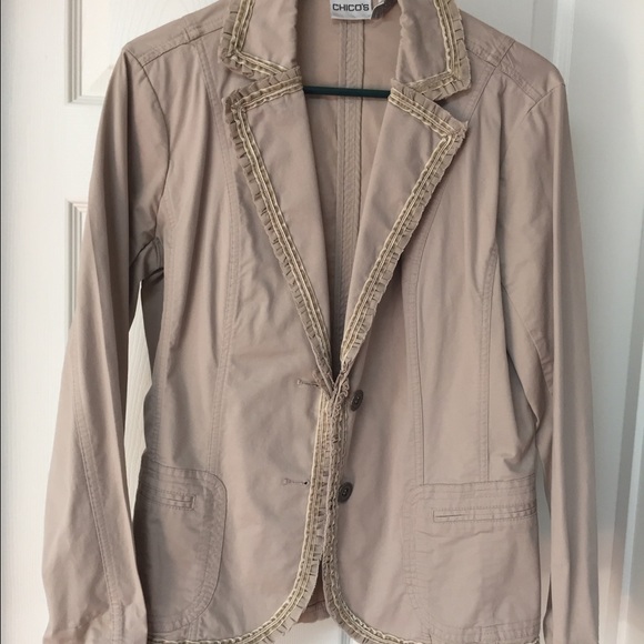 Chocolate brown Chico's button jacket
