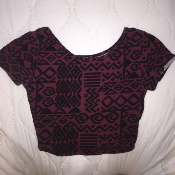 Aztec print crop top