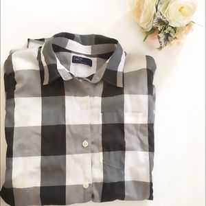 Gray & White flannel