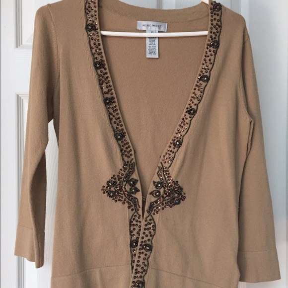 Nine West light brown cardigan
