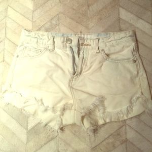 Free People Cut-Offs, Light Wash