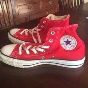 Red high top converse