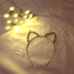 Cat ears gem headband