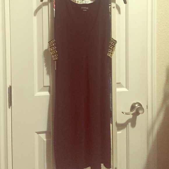 Dress black chain detail
