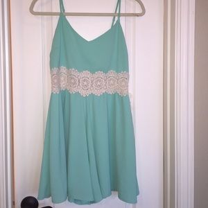 mint colored romper