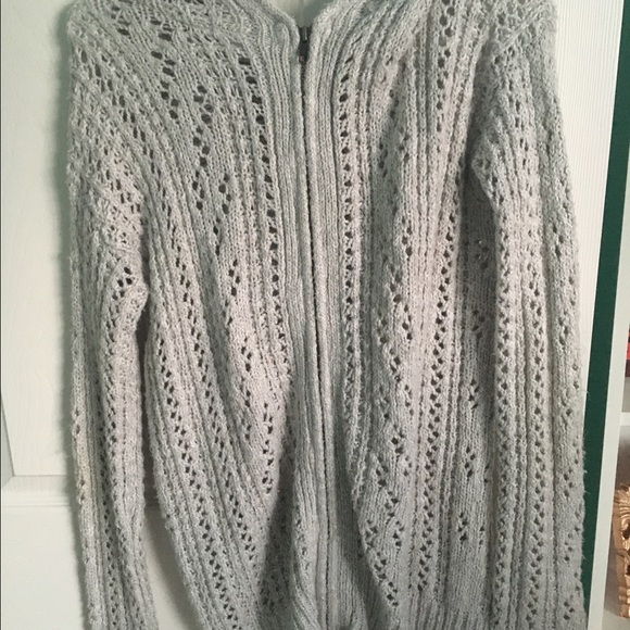 Creme Full Zip Hoodie Cardigan - Picture 1 of 3