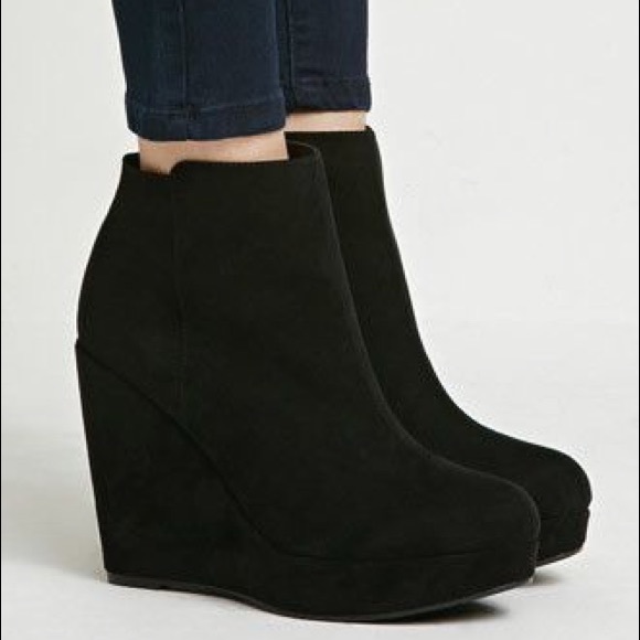 Wedged booties