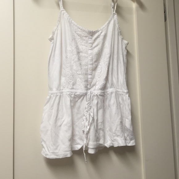 A tank top with a drawstring.
