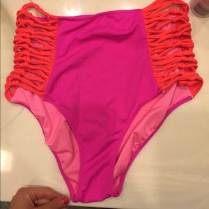 Victoria secret high wasted bathing suit bottoms