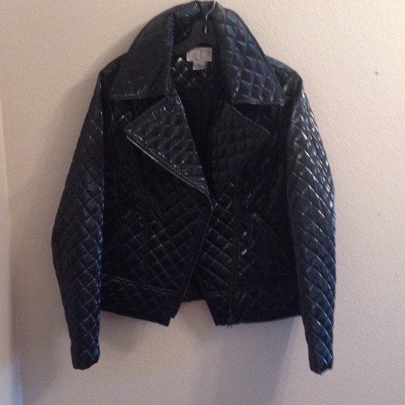 Alberto Makali Patent Leather Motorcycle Jacket
