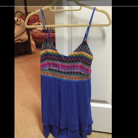 Blue spaghetti strap shirt