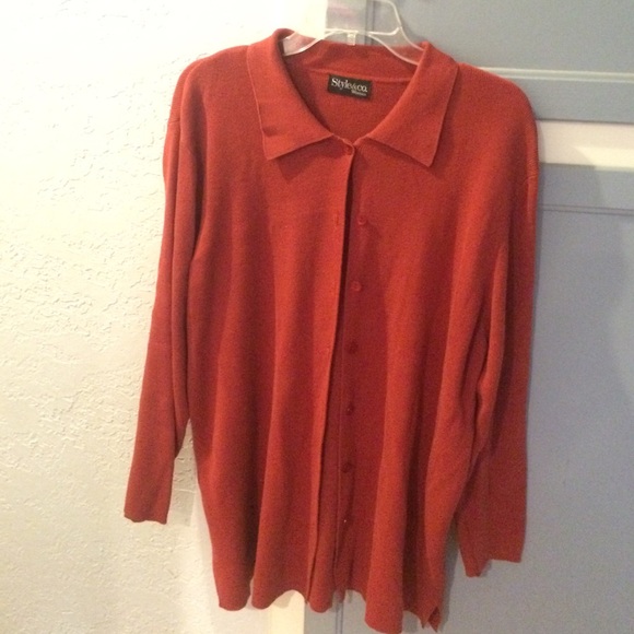 Style & Co button front sweater/cardigan