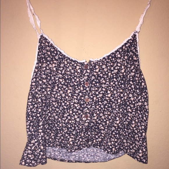CUTE FLORAL CROP TANK