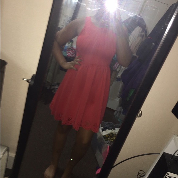 Coral Flower Bottom Dress