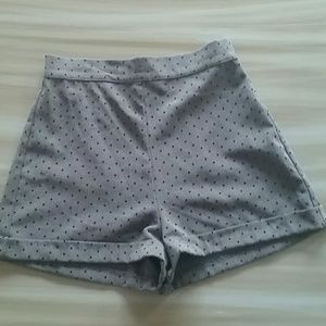 Stop Staring  high waisted flock dot shorts