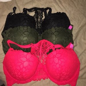 BUNDLE! 3 VS pink bras 2 brand new, 1 worn once