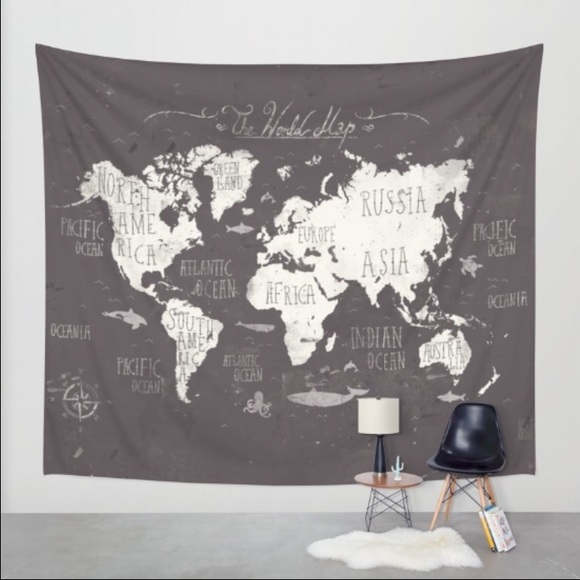 World Map tapestry