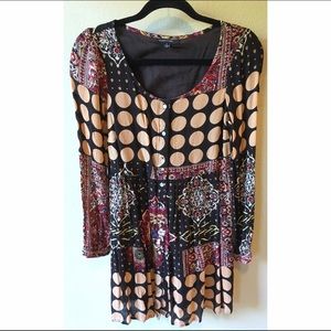 Bohemian boho long sleeve dress