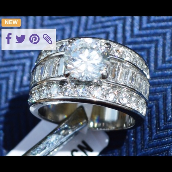 Stainless Steel Non-Tarnish CZ Ring Size 7