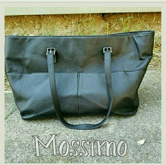EUC Merona Faux Leather Messenger Bag