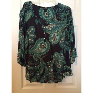 Paisley print blouse