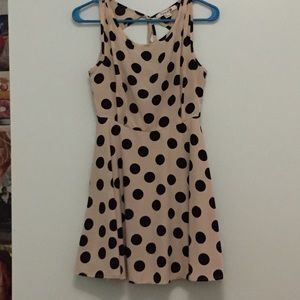 Cream polka dot dress