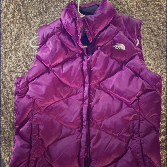 Purple women north face vest